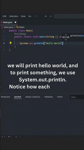 Java Syntax Explained in 1 Minute ⚡ | Learn Java Basics for Beginners | #shorts