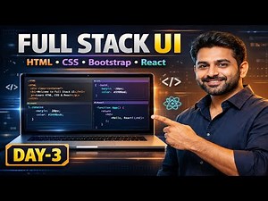 Full Stack UI Development Day 3 | HTML CSS Bootstrap React | Frontend Roadmap 2026