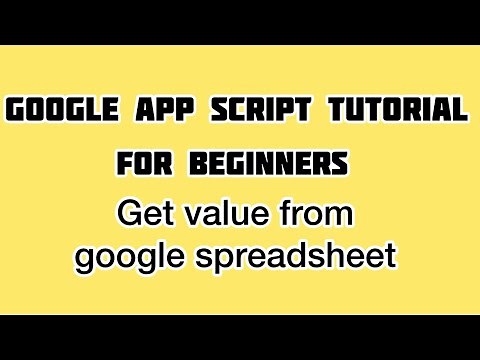 How To Get Spreadsheet Values Using Google Apps Script