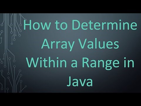 How to Determine Array Values Within a Range in Java