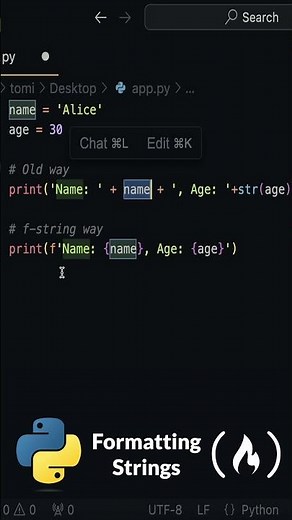 Easy Python String Formatting with f-strings