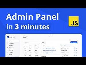 Build Admin Panel for Your App in 3 minutes - Node.js Tutorial