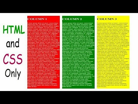 How to Create 3 Column Layout Design in HTML and CSS Website