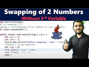 Swapping of two Numbers in java without using third variable