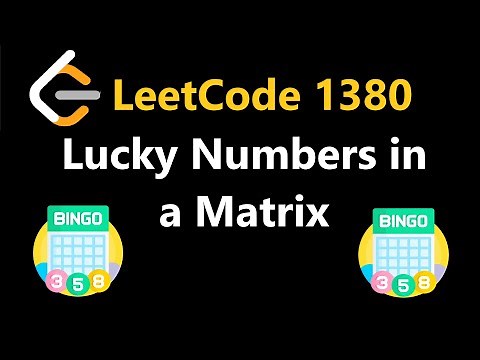 Lucky Numbers in a Matrix - Leetcode 1380 - Python