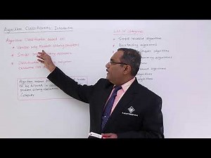 Algorithm Classification Introduction