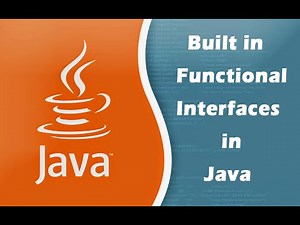 Built in Functional Interfaces in Java