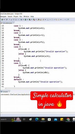 Calculator in java #shorts #java #javaprojects #short #project