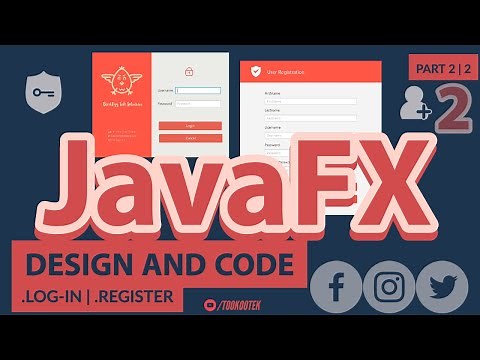 JavaFX Tutorial | Login and Register Screen GUI In IntelliJ & Scene Builder With MySQL - Part 2|2