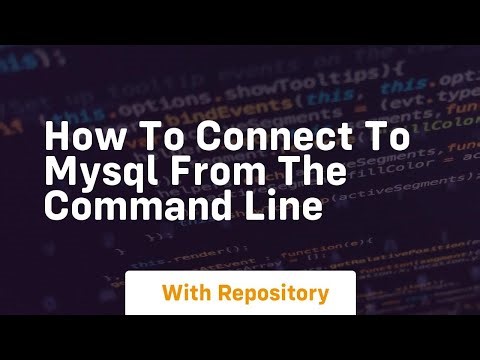 how to connect to mysql from the command line