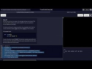 FreeCodeCamp - Python Project - Step 10 of 25 - Caesar Cipher