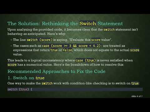 Solving the JavaScript Switch Statement Issue: Why it's Always Returning Default
