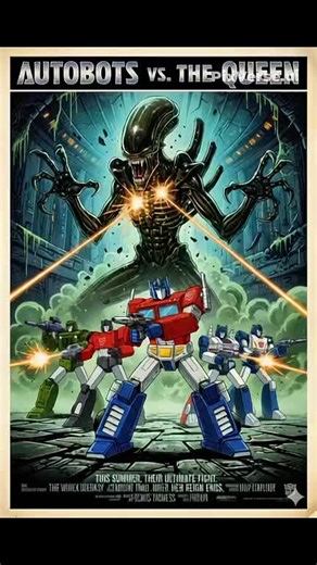 The Autobots vs The Alien Xenomorph Queen. #autobots #optimusprime #sideswipe #cybertron #alienqueen