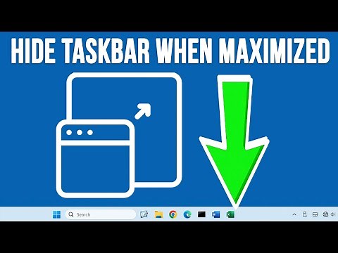 Hide the Windows Taskbar Only When an Application is Full Screen or Intersects with the Taskbar
