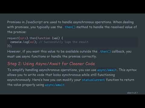 Mastering Asynchronous JavaScript: Returning Values from Promises