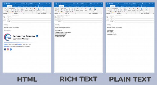 HTML vs Rich Text vs Plain Text Email Formats - Gimmio