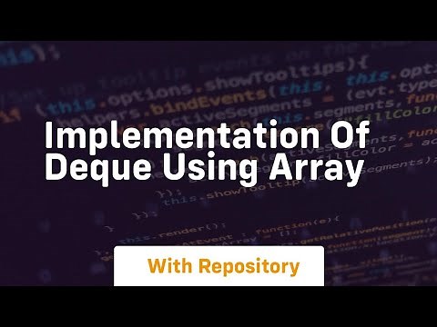 implementation of deque using array