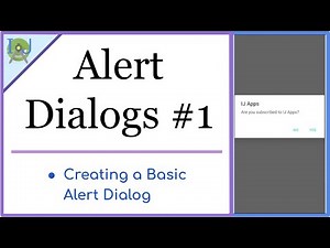 Creating an Alert Dialog (popup box) | #1