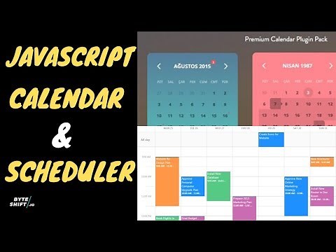 Part-1:Javascript calendar,events,booking and scheduler in Javascript tutorial
