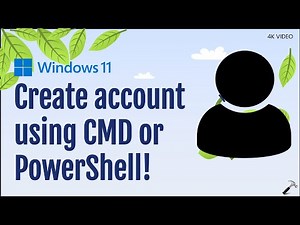 Create user account using Command Prompt or PowerShell