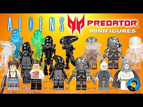 Lego Alien vs Predator Unofficial Minifigures w/ Ellen Ripley & Alien Xenomorph