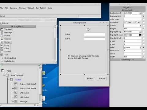 PAGE Generator Python - Tkinter GUI Builder