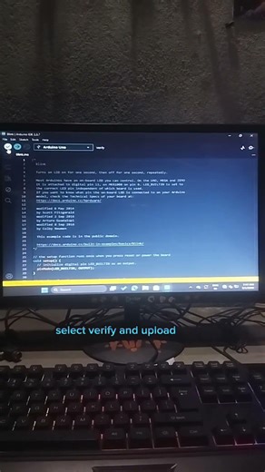 arduino first code //blink/an led// #arduino / #newpost / #instagram / #excel #arduinoprogramming