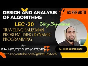 Lec-20#DAA | Travelling salesman problem using dynamic programming