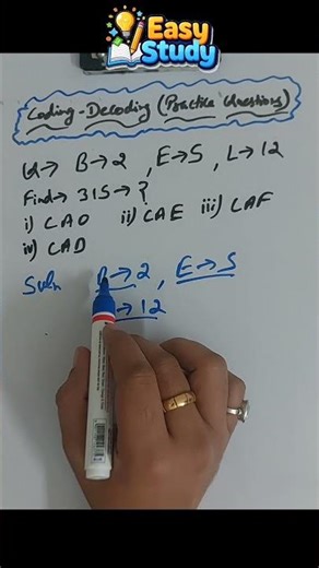 Coding Decoding | Practice Questions | Easy Study