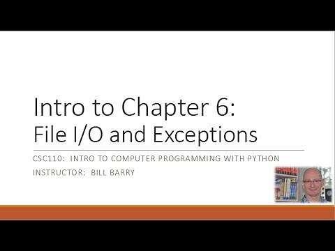 Python-6a - File I/O and Exceptions