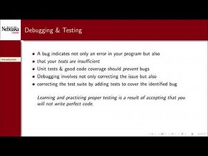 9.1 - Debugging - Introduction