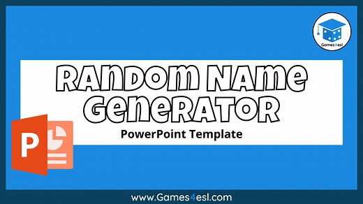 Random Name Generator PowerPoint Template | Games4esl