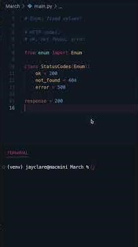Python 3 | The Power Of Enums! #programming #python