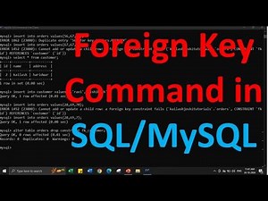 Foreign Key Command in SQL/MySQL | What is Foreign Key | Different Types Create Foreign SQL/MySQL