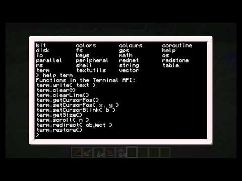 ComputerCraft Tutorial Episode 1 - HELP! and Hello World