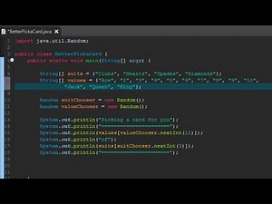 Beginner Java Tutorial - Random Number Generator - Part 8 (Pick a Card Program)