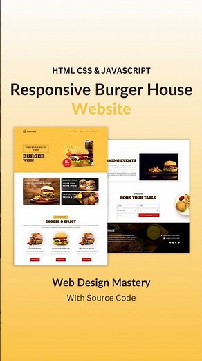 Restaurant Website Using HTML CSS & JavaScript #coding #webdesign #webdevelop #htmlcsstutorial