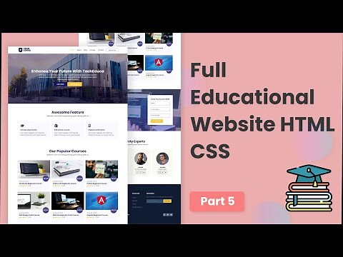 How To Make Responsive Education Website Using HTML CSS & JavaScript 🏫| Harvard University