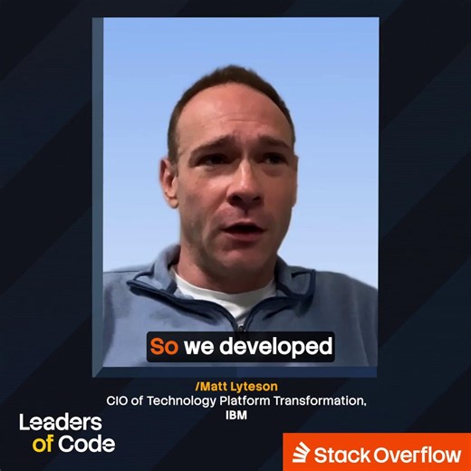 🎙️ In this episode of Leaders of Code, Stack Overflow Chief of Product and Technology Jody Bailey chats with Matt Lyteson, CIO of Technology Platform Transformation at IBM, about what it means for a company like IBM to truly embrace AI, the challenges of data security and privacy in enterprise-level AI adoption, and the critical need for workforce reskilling. https://stackoverflow.blog/2026/01/15/transforming-enterprise-workflows-how-ibm-is-unlocking-ai-s-potential?utm_medium=social&utm_source=