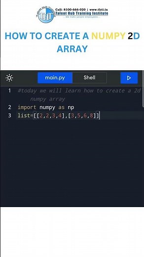 Mastering Numpy: Creating a Two-Dimensional Array Like a Pro! #numpy #twodimensionalarray