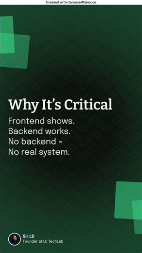 Backend Developer Role in Capstone (The System Engine)