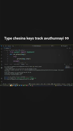 Every Key I Type is Being Tracked 👀 (Python Keylogger Demo)
