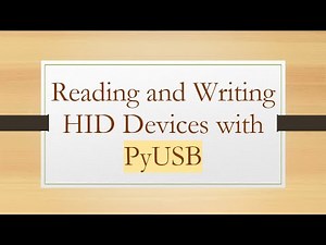 Reading and Writing HID Devices with PyUSB