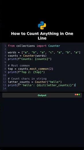 How to Count Anything in One Line #howto