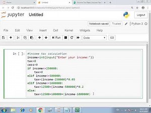 Income tax calculation program in Python