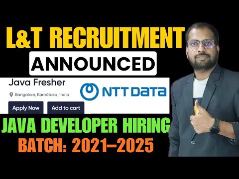 L&T Recruitment Drive announced | Java developer freshers hiring | Don't Miss
