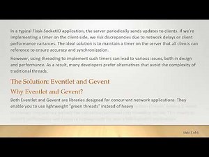 Syncing a Timer in Python Flask-SocketIO without Threading: A Guide to Using Eventlet and Gevent