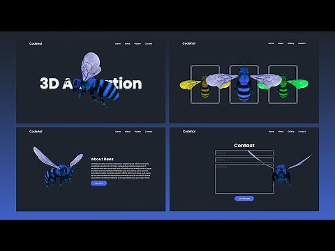 Create 3D Animation Website on Scroll using HTML CSS & Javascript