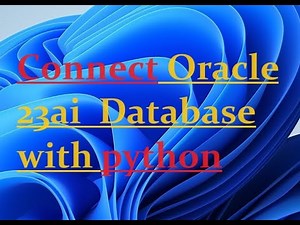 How to connect oracle with python