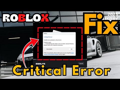 Roblox critical error failed to reach client settings fix